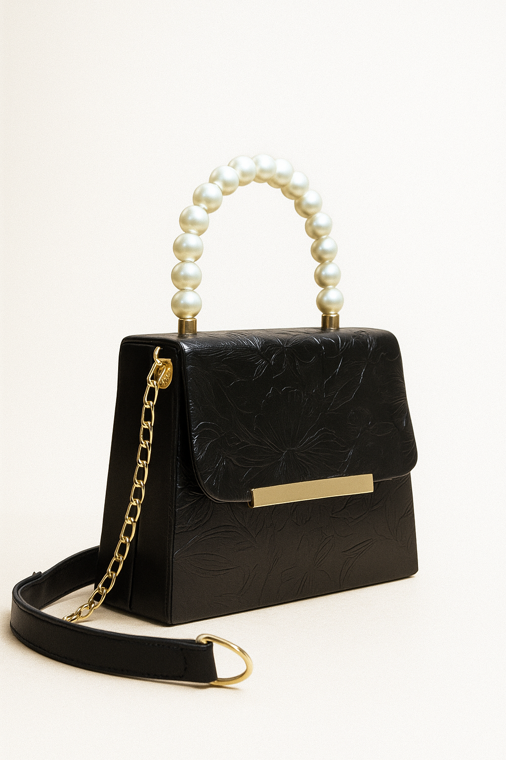 The Luxe Black Mini Shoulder Crossbody Handbag